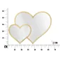 LUSTRO GLAM DOUBLE HEART 65X2X50 cm (WYMIARY WEWNĘTRZNE 60X45 cm)